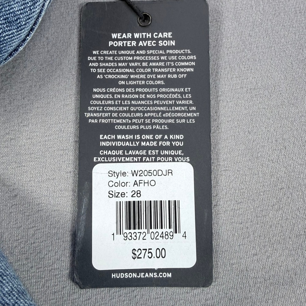 Hudson Sloane Womens Jeans Size 28 Blue Distressed Raw Hem High Rise W2050DJR - Picture 3 of 13